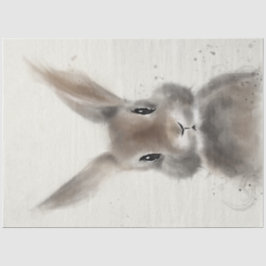 Seda Papel de Tecido de Decoupage de Coelhinhos Brancos