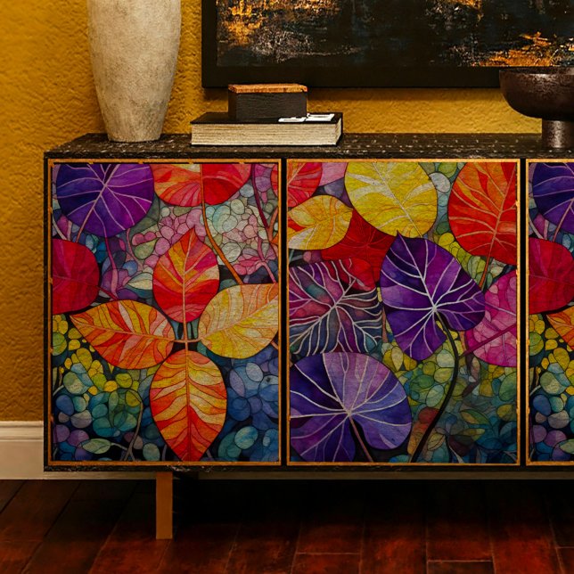 Seda Papel de Tecido de Decoupage de Folhas Multicolori (Criador carregado)