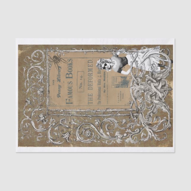 Seda Papel de Tecido de Decoupage do Cobrir Dark Fantas (Frente )