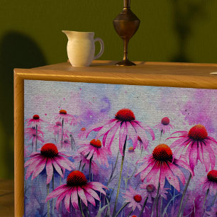 Seda Papel de Tecido de Decoupage do ConEFlower Roxo