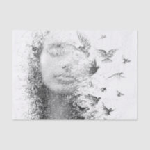 Papel de Tecido de Decoupage do Mobiliário de Cará