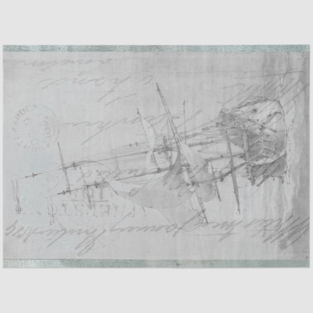 Seda Papel de Tecido de Decoupage do Mobiliário de Entr (Frente )