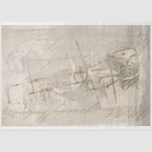 Seda Papel de Tecido de Decoupage do Mobiliário de Entr (Frente )