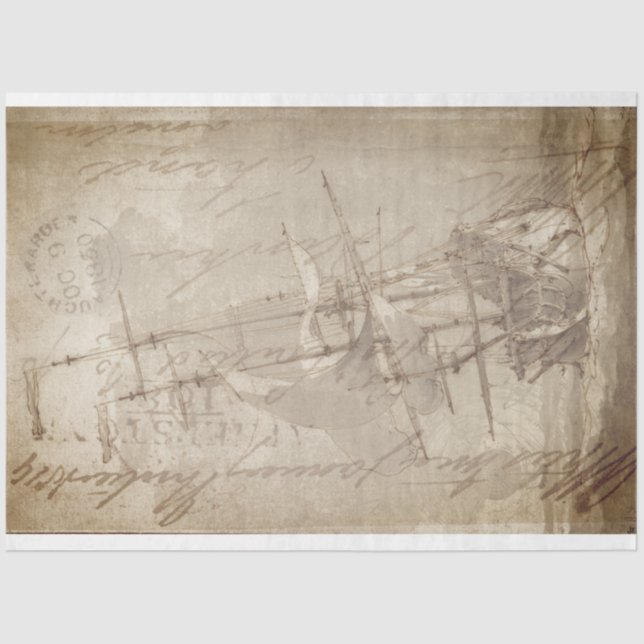 Seda Papel de Tecido de Decoupage do Mobiliário de Entr (Frente )