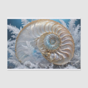 Seda Papel de Tecido de Decoupage do Nautilus Shell Den