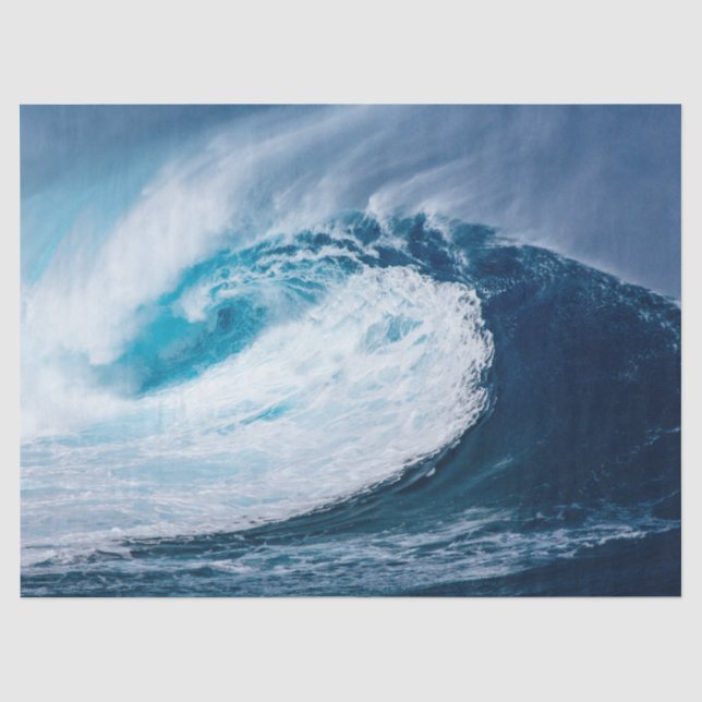 Seda Papel de Tecido de Decoupage do Surf Oceano Onda 1 (Frente )