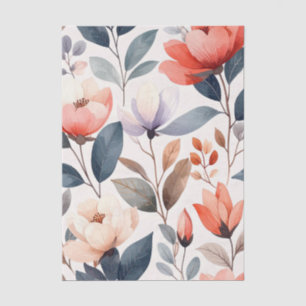 Seda Papel de Tecido de Decoupage Floral Elegante