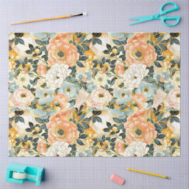 Seda Papel de Tecido de Decoupage Floral Japonês Elegan