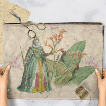 Papel de Tecido de Decoupage Floral Regal Vintage