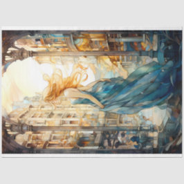 Seda Papel de Tecido de Decoupage Inspirado em Vidro Es