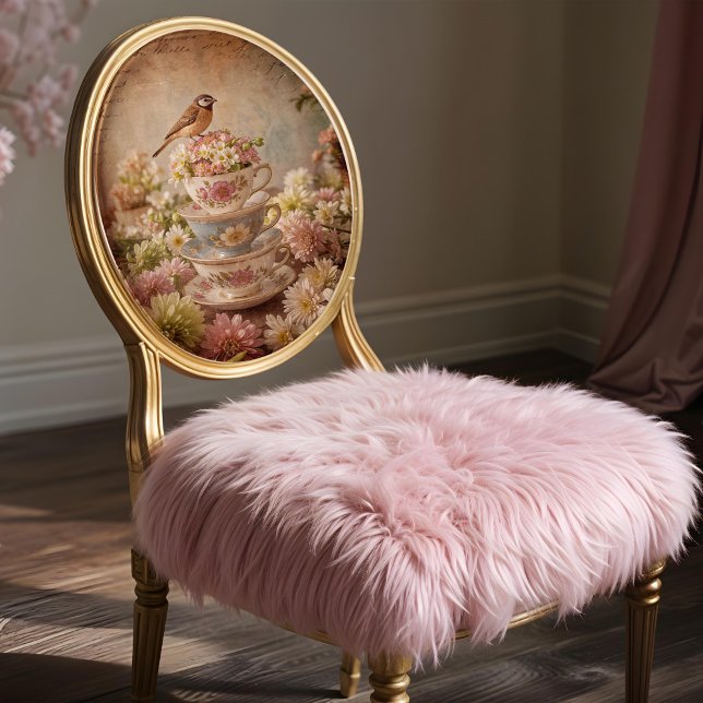 Seda Papel de Tecido de Descaptação para Equipes de Ave (This is a mockup, this design may appear larger/smaller on your decoupage piece.)