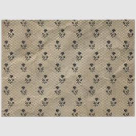 Seda Papel de Tecido de Desvinculação do Lace Preto Vin