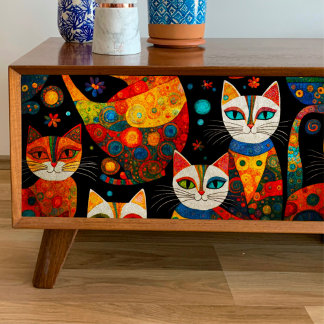 Seda Papel de Tecido de Dissociação de Gatos Whimsérico