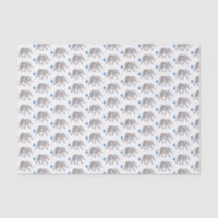Papel de Tecido de Elefante para Bebês Novo Chá