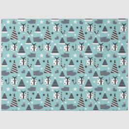 Seda Papel de Tecido de Elementos de Natal