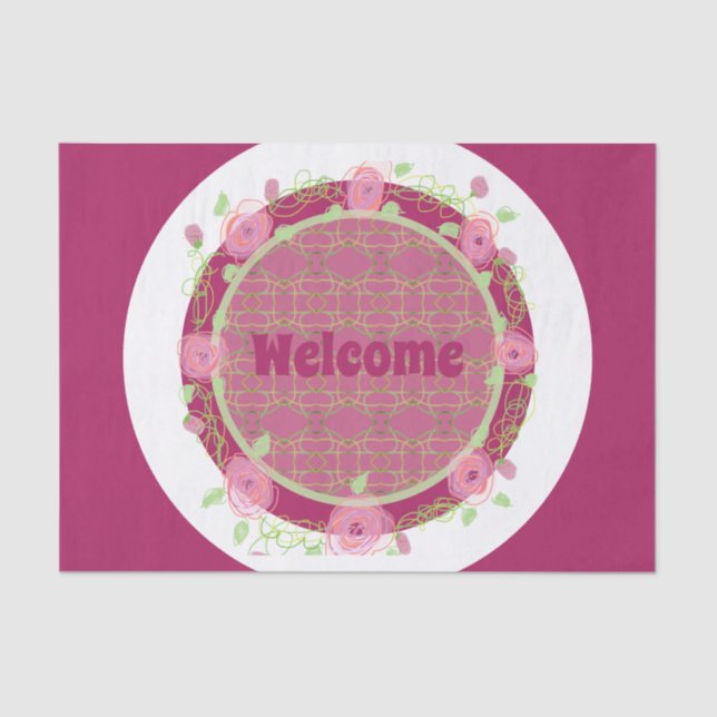 Seda Papel de Tecido de Evento de Boas-vindas (Frente )