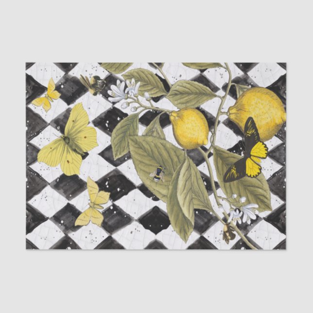 Seda Papel de Tecido de Explosão Amarelo (Frente )