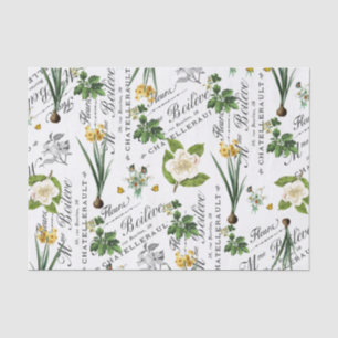 Seda Papel de Tecido de Flor Primavera francês Vintage