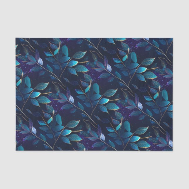 Seda Papel de Tecido de Folgas Azuis (Frente )