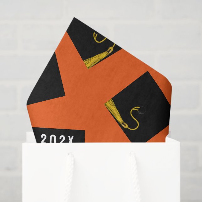 Seda Papel de Tecido de Formatura Laranja (Sacola de presentes)