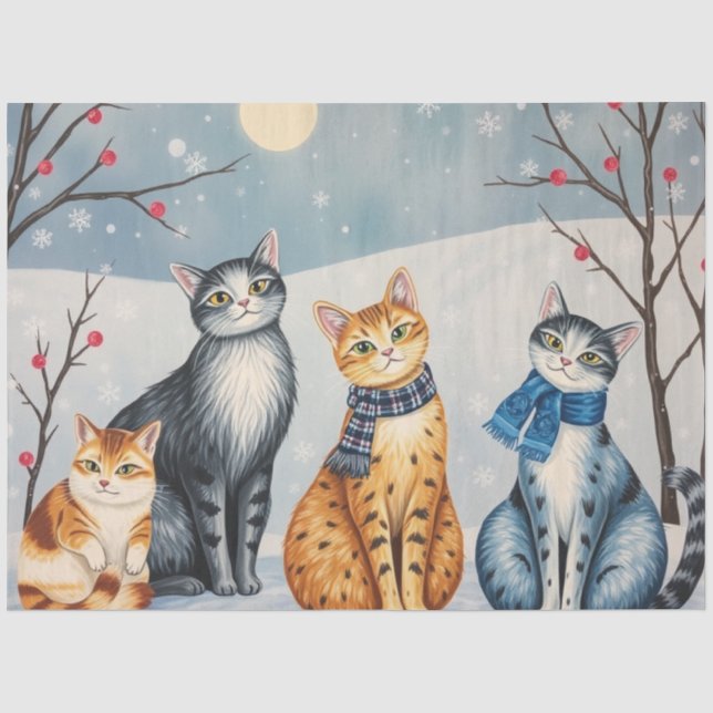 Seda Papel de Tecido de Gato Cinto (Frente )
