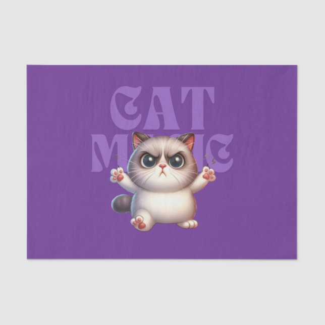 Seda Papel de Tecido de Gato Magnético (Frente )