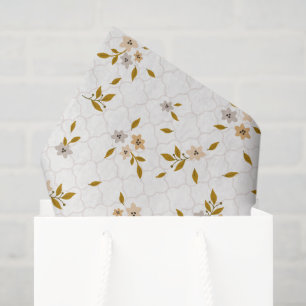 Seda Papel de tecido de Impressão floral estilizado