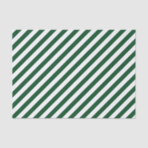 Seda Papel de Tecido de Listras Diagonais Verdes