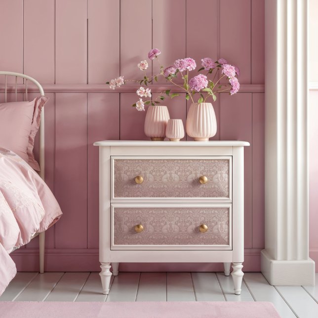 Seda Papel de Tecido de Minguagem de Sombra Rosa Suave (Decoupage paper for upcycling furniture.)