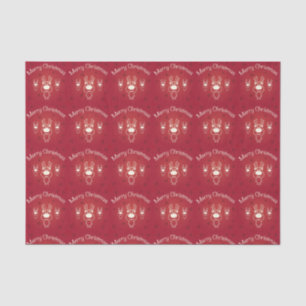Seda Papel de Tecido de Natal para Reindeer
