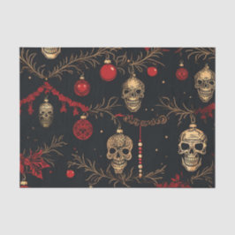 Seda Papel de Tecido de Ornamento Crânio