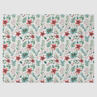 Seda Papel de Tecido de Poinsettia de Natal