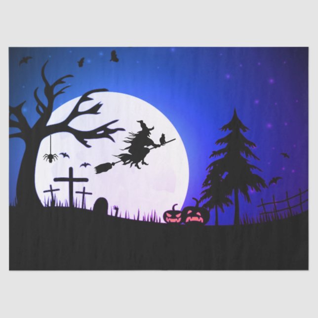 Seda Papel de Tecido de Presente Halloween (Frente )