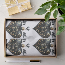 Seda Papel de Tecido de Presente no Coração do Noir em 