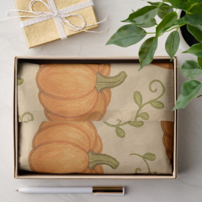 Seda Papel de Tecido de Pumpkin Cujo Tecido é Gentil -  (Presente)