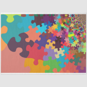 Seda papel de tecido de quebra-cabeça fractal