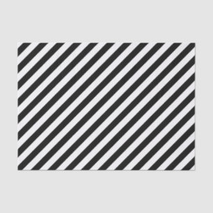 Seda Papel de Tecido de Stripe Diagonal Preta
