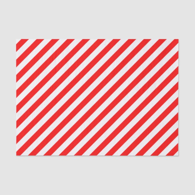 Seda Papel de Tecido de Stripe Diagonal Vermelha (Frente )