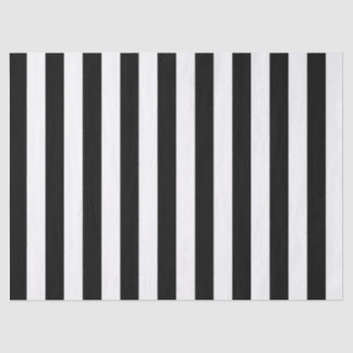 Seda Papel de Tecido de Stripe Preta e Branca