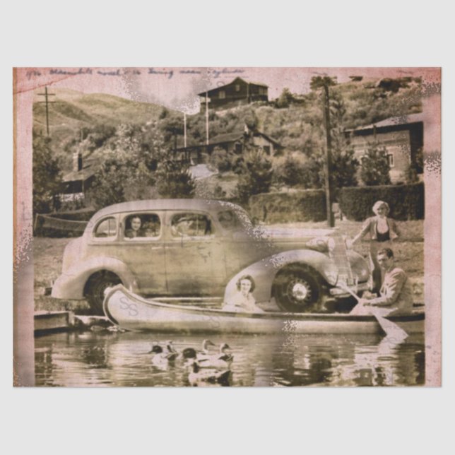 Seda Papel de Tecido de Tempo de Férias Retroativas (Frente )