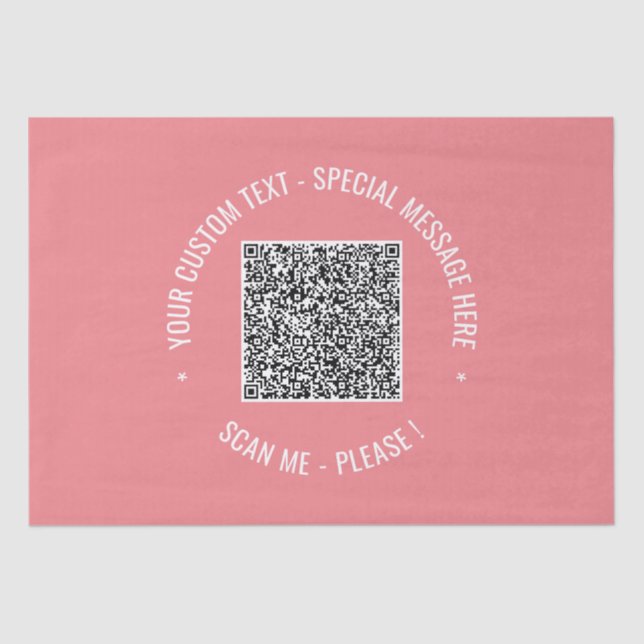 Seda Papel de Tecido de Texto Personalizado nas Informa (Frente )