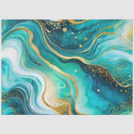 Seda Papel de Tecido de Tinta Colorida Marble