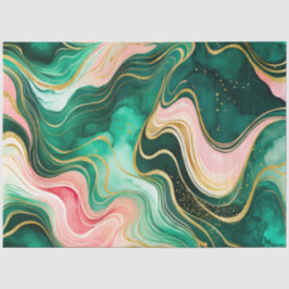 Seda Papel de Tecido de Tinta Colorida Marble