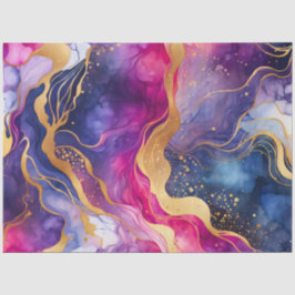 Seda Papel de Tecido de Tinta Colorida Marble