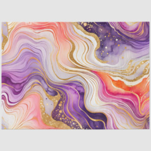 Seda Papel de Tecido de Tinta Colorida Marble