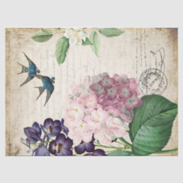 Seda Papel de Tecido Decorativo Floral Decorativo