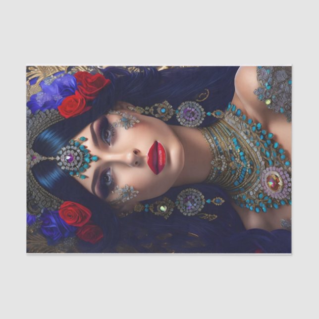 Seda Papel de Tecido Decorativo para Mulheres (Frente )