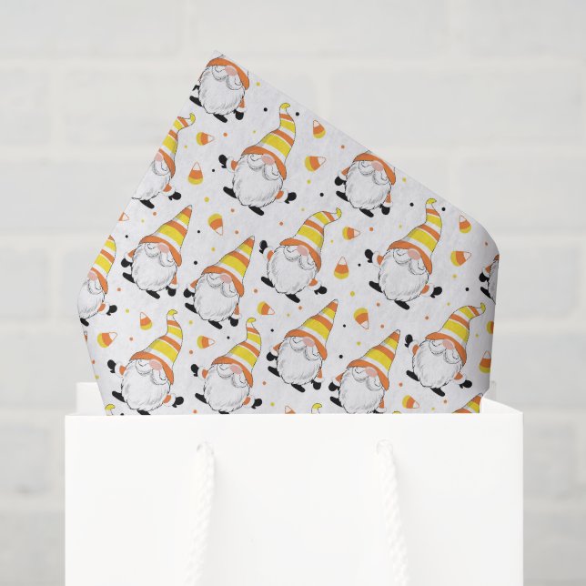 Seda Papel de Tecido Decoupage Candy Corn, Gnome de Hal (Sacola de presentes)
