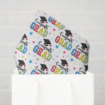 Papel de Tecido Decoupage de Formatura, Parabéns G