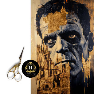 Seda Papel de Tecido Decoupage Frankenstein